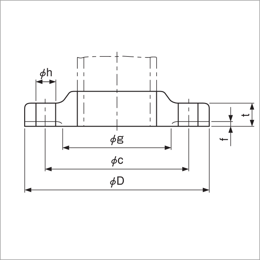 JISフランジ寸法図